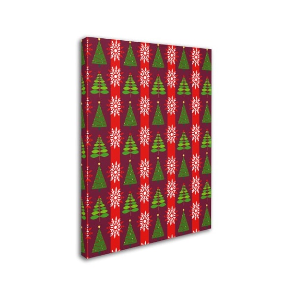 Fiona Stokes-Gilbert 'Xmas Tree Stripe' Canvas Art,18x24